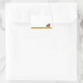 Sticker Carré Parc national de Glacier Bay Pine Trees Soleil (Sac)