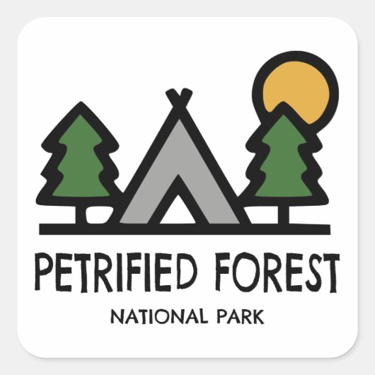 Sticker Carré Parc national de la Forêt Petrifiée (Devant)