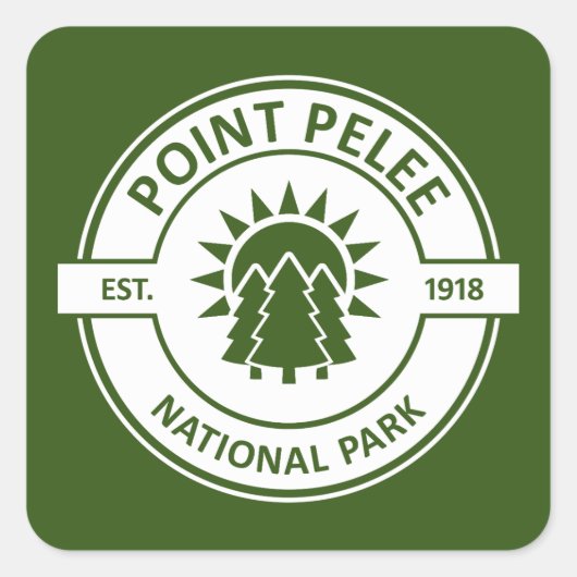 Sticker Carré Parc national de la Pointe-Pelée Sun Tree (Devant)