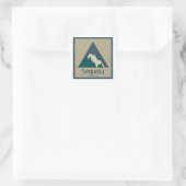 Sticker Carré Parc national de Sequoia Rustique (Sac)