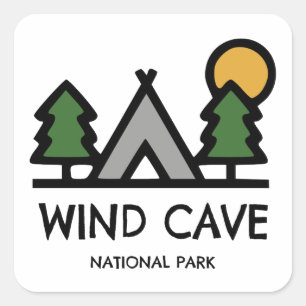 Sticker Carré Parc national de Wind Cave