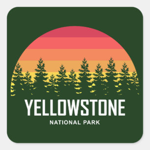 Sticker Carré Parc national de Yellowstone