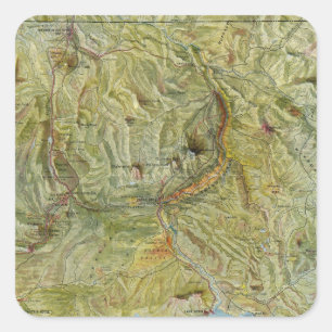 Sticker Carré Parc national de Yellowstone 2