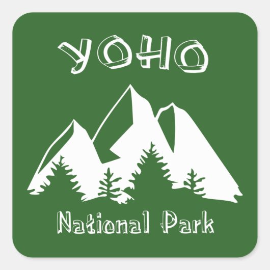 Sticker Carré Parc national de Yoho (Devant)