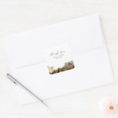 Sticker Carré Parc national de Yosemite Mariage Faveur Merci (Enveloppe)