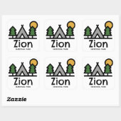 Sticker Carré Parc national de Zion (Feuille)