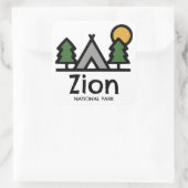 Sticker Carré Parc national de Zion (Sac)