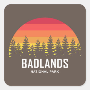 Sticker Carré Parc national des Badlands