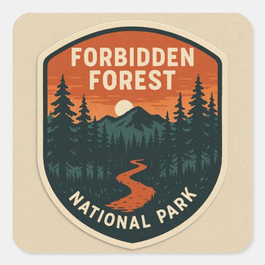 Sticker Carré Parc national des Forêts Interdites (Devant)