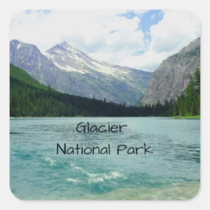 Sticker Carré Parc national des Glaciers Montana