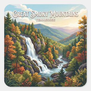Sticker Carré Parc national des Great Smoky Mountains Gatlinburg