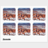 Sticker Carré Parc national du Bryce Canyon (Feuille)