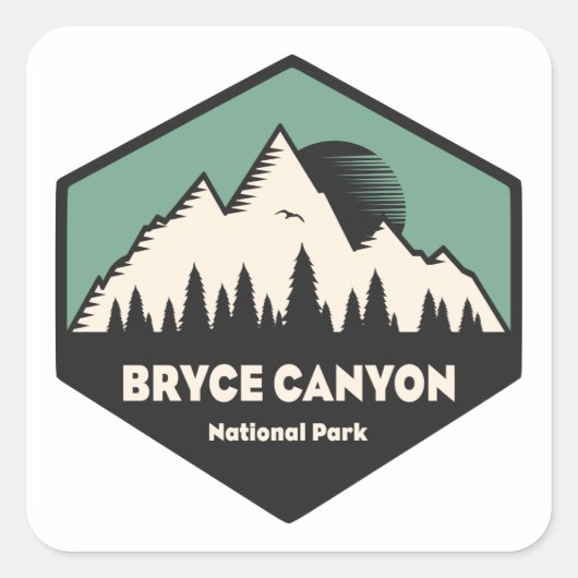 Sticker Carré Parc national du Bryce Canyon (Devant)