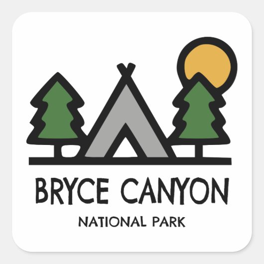 Sticker Carré Parc national du Bryce Canyon (Devant)