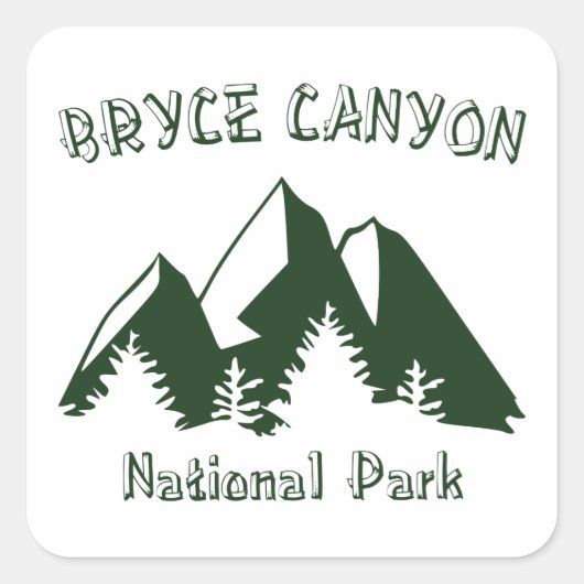 Sticker Carré Parc national du Bryce Canyon (Devant)