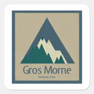 Sticker Carré Parc national du Gros-Morne Rustique