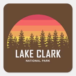 Sticker Carré Parc national du lac Clark
