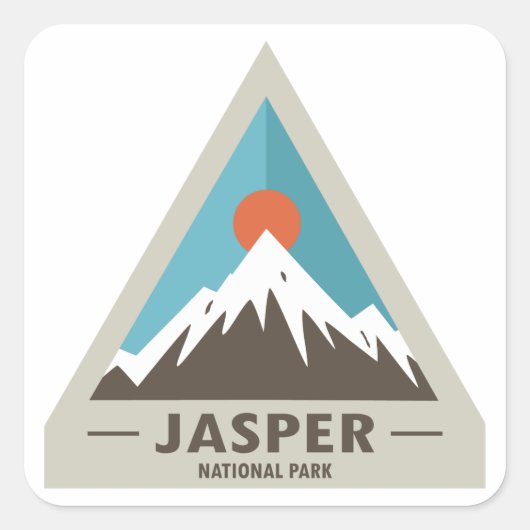 Sticker Carré Parc national Jasper (Devant)