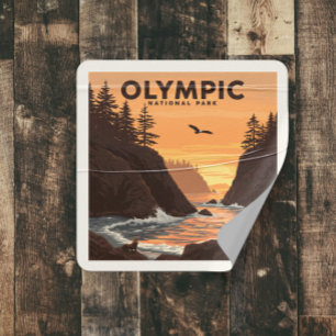 Sticker Carré Parc national olympique vintage
