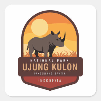 Sticker Carré Parc national Ujung Kulon Indonésie