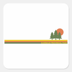 Sticker Carré Parc provincial Garibaldi Pine Trees Soleil