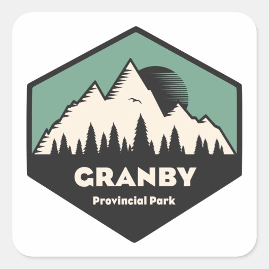 Sticker Carré Parc provincial Granby (Devant)