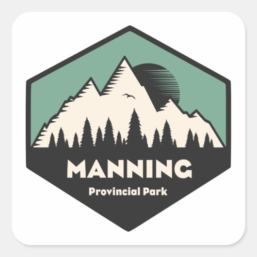 Sticker Carré Parc provincial Manning (Devant)