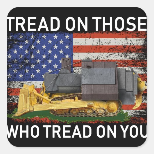 Sticker Carré parcourez ceux qui marchent sur vous T-shirt Class (Devant)