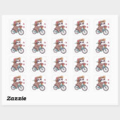 Sticker Carré Parcours d'aventure à vélo, Parcours d'aventure à  (Feuille)