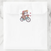 Sticker Carré Parcours d'aventure à vélo, Parcours d'aventure à  (Sac)