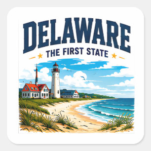 Sticker Carré Parcours d'évasion côtière du Delaware