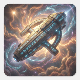Sticker Carré Parcours Stellaire – Voyage à travers l'Univers´5