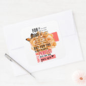 Sticker Carré Parfait comme vous êtes illustré citation (Enveloppe)