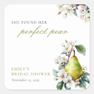 Sticker Carré Parfaite Poire Fleurale Baignade de Mariée