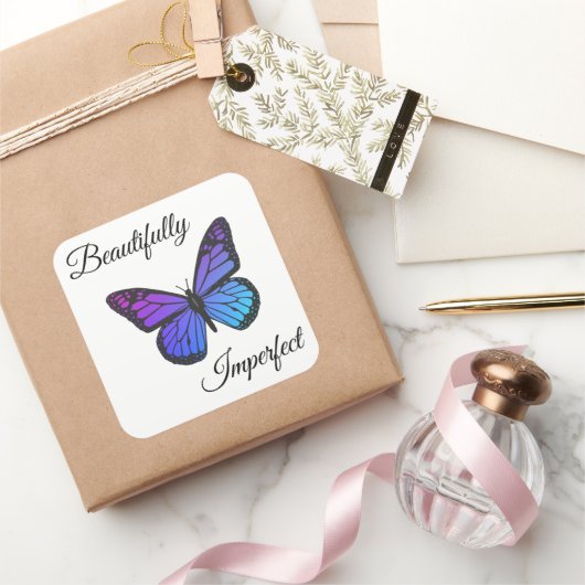 Sticker Carré Parfaitement imparfait (Cadeaux)