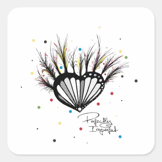 Sticker Carré Parfaitement imparfait (Devant)