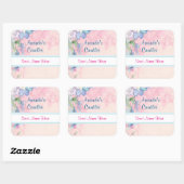 Sticker Carré Parfum de bougie rose et bleu (Feuille)