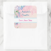 Sticker Carré Parfum de bougie rose et bleu (Sac)