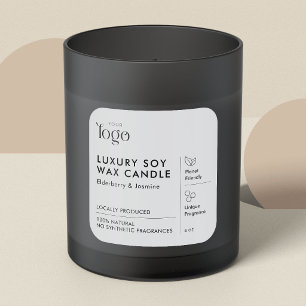 Sticker Carré Parfum de Maison Bougie Jar Minimaliste Moderne