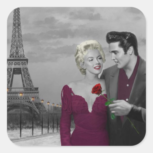 Sticker Carré Paris B&W (Devant)