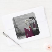 Sticker Carré Paris B&W (Enveloppe)