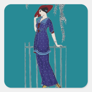 Sticker Carré Paris fashion 1920