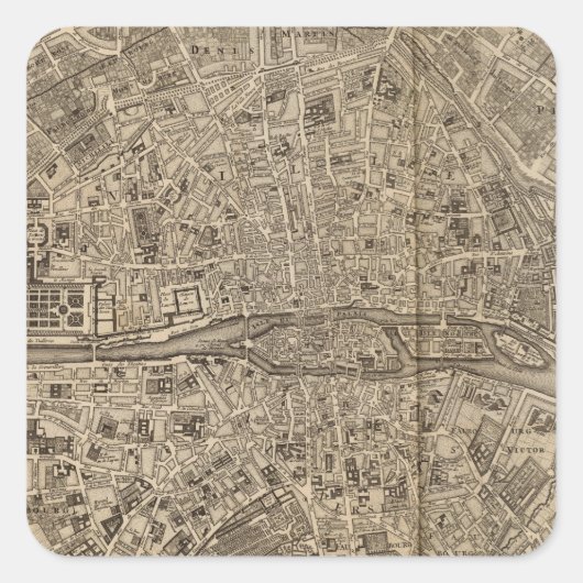 Sticker Carré Paris France (Devant)