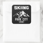 Sticker Carré Park City Utah ski (Sac)