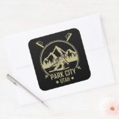 Sticker Carré Park City Utah ski (Enveloppe)