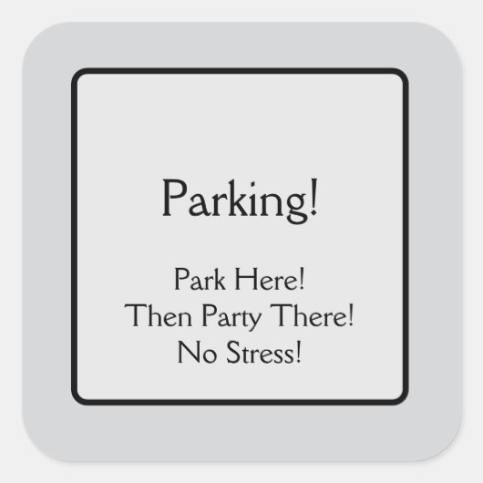 Sticker Carré Parking (Devant)