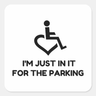 Sticker Carré Parking pour Handicap