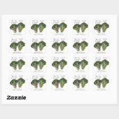 Sticker Carré Parler de Brocoli amusant (Feuille)