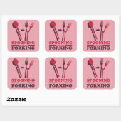 Sticker Carré Parler mène à forger l'amour romantique (Feuille)