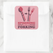 Sticker Carré Parler mène à forger l'amour romantique (Sac)